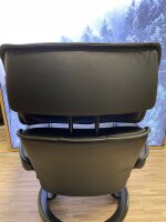 Stressless® Admiral (M) Classic Sessel mit Hocker Batick Black