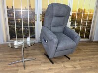 Relaxsessel XS Francis Stoff Kati Fango mit elektrischer Funktion und Aufstehhilfe